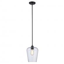 Trans Globe 71830 BK - 1LT PENDANT-CLEAR TULIP-BK